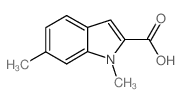 1,6-二甲基-1H-吲哚-2-羧酸结构式
