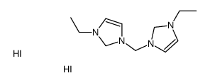 3-ethyl-1-[(3-ethyl-1,2-dihydroimidazol-1-ium-1-yl)methyl]-1,2-dihydroimidazol-1-ium,diiodide Structure
