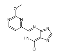 6-chloro-2-(2-methoxypyrimidin-4-yl)-7H-purine Structure