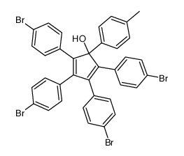 1-(p-tolyl)-2,3,4,5-tetra(4-bromophenyl)cyclopenta-2,4-dien-1-ol Structure