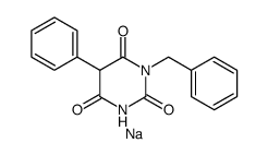 sodium 1-benzyl-5-phenylbarbiturate Structure