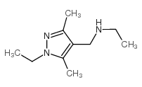 N-[(1-乙基-3,5-二甲基-1H-吡唑-4-基)甲基]-乙胺结构式
