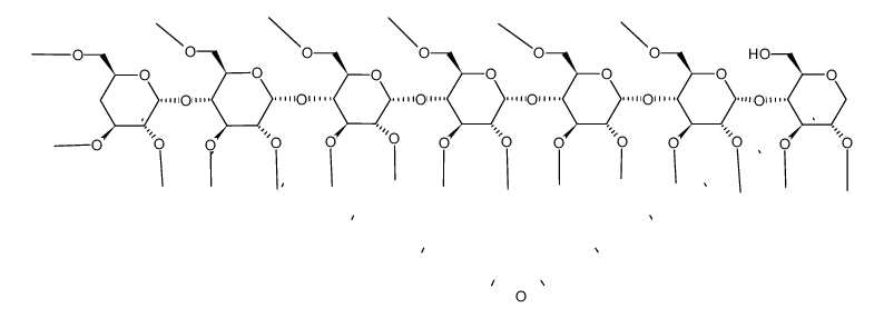 permethylated mono-6-hydroxy-β-cyclodextrin结构式