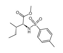 (2S,3S) methyl 3-methyl-2-(4-methylphenylsulfonamido)pentanoate Structure