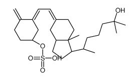 (1S,3Z)-3-[(2Z)-2-{(1R,3aS,7aS)-1-[(2R)-6-Hydroxy-6-methyl-2-hept anyl]-7a-methyloctahydro-5H-inden-5-ylidene}ethylidene]-4-methyle necyclohexyl hydrogen sulfate Structure