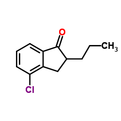 4-氯-2-丙基-1-茚酮结构式