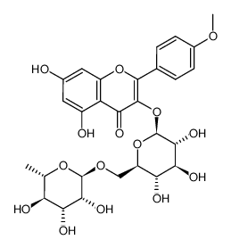 kaempferide 3-O-α-L-rhamnopyranosyl (1->6)-β-D-glucopyranoside Structure