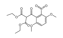 (3,6-dimethoxy-2-nitro-benzoyl)-malonic acid diethyl ester结构式