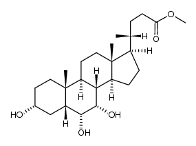 3α,6α,7α-triol-5β-24-cholanoic acid methyl ester结构式
