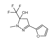 3-(2-furyl)-1-methyl-5-(trifluoromethyl)-4,5-dihydro-1H-pyrazol-5-ol结构式