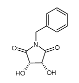 (3R,4S)-1-benzyl-3,4-dihydroxypyrrolidine-2,5-dione Structure