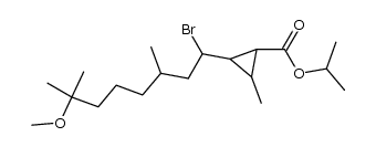 isopropyl 2-(1-bromo-7-methoxy-3,7-dimethyloctyl)-3-methylcyclopropanecarboxylate结构式