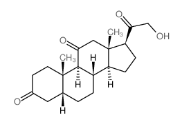 Pregnane-3,11,20-trione,21-hydroxy-, (5b)- (9CI)结构式