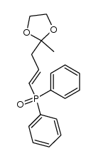 (E)-5-diphenylphosphinoylpent-4-en-2-one ethylene acetal结构式