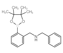 2-(N-苄基氨基甲基)苯硼酸频那醇酯结构式