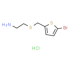 2-{[((5-溴噻吩-2-基)甲基]硫代}乙胺盐酸盐结构式
