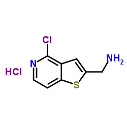 (4-氯噻吩并[3,2-c]吡啶-2-基)甲胺盐酸盐结构式