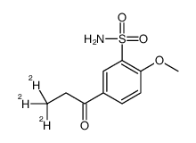 2-methoxy-5-(3,3,3-trideuteriopropanoyl)benzenesulfonamide结构式