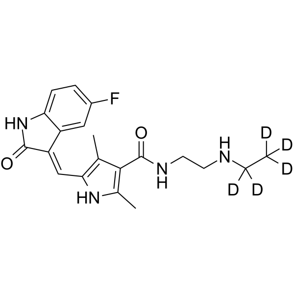 N-Desethyl Sunitinib-d5结构式
