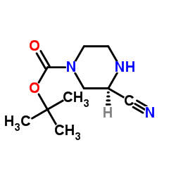 (R)-TERT-BUTYL 3-CYANOPIPERAZINE-1-CARBOXYLATE Structure