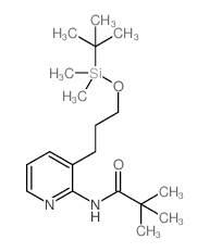 N-[3-[3-[tert-butyl(dimethyl)silyl]oxypropyl]pyridin-2-yl]-2,2-dimethylpropanamide结构式