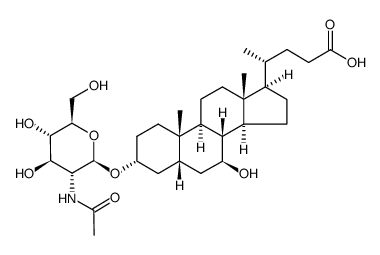 ursodeoxycholic acid N-acetylglucosaminide Structure