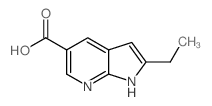 2-乙基-1H-吡咯并[2,3-b]吡啶-5-羧酸结构式