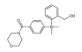 {4-[(2-羟甲基-苯基)-二甲基-甲硅烷基]-苯基}-吗啉-4-基-甲酮结构式