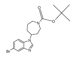 叔-丁基 4-(5-溴-1H-苯并[d]咪唑-1-基)吖庚环-1-甲酸基酯结构式