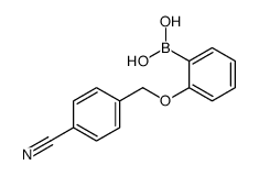 2-(4-氰基苯基甲氧基)苯硼酸结构式