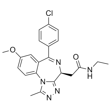 (4S)-6-(4-氯苯基)-N-乙基-8-甲氧基-1-甲基-4H-[1,2,4]三唑并[4,3-A][1,4]苯并二氮杂卓-4-乙酰胺结构式