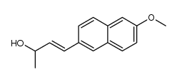4-(6-methoxy-2-naphthyl)-3-butene-2-ol structure