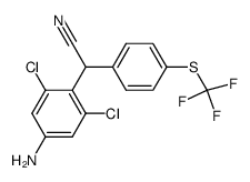 4-amino-2,6-dichloro-α-(4-trifluoromethylthiophenyl)-phenylacetonitrile Structure
