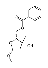 methyl 5-O-benzoyl-3-C-methyl-2-deoxy-β-D-threo-pentofuranoside Structure