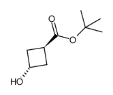 trans-tert-butyl 3-hydroxycyclobutanecarboxylate结构式