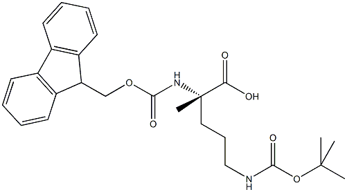 Fmoc-α-Me-Orn(Boc)-OH Structure