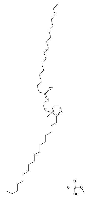 2-heptadecyl-4,5-dihydro-1-methyl-1-[2-[(1-oxooctadecyl)amino]ethyl]-1-H-imidazolium methyl sulphate结构式