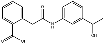 2-(2-((3-(1-羟乙基)苯基)氨基)-2-氧乙基)苯甲酸结构式