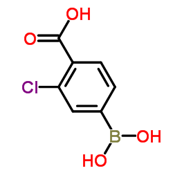 4-羧基-3-氯苯硼酸结构式