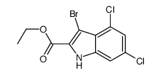 ethyl 3-bromo-4,6-dichloro-1H-indole-2-carboxylate Structure