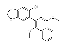 6-(1,4-dimethoxynaphthalen-2-yl)-1,3-benzodioxol-5-ol结构式