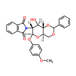 4-methoxyphenyl 4,6-o-benzylidene-2-deoxy-2-phthalimido-beta-d-glucopyranoside Structure