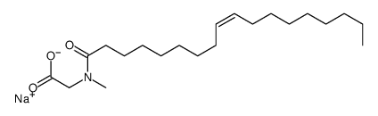 sodium (Z)-N-methyl-N-(1-oxo-9-octadecenyl)aminoacetate structure