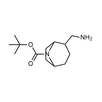 8-氮杂双环[3.2.1]辛烷-8-羧酸,2-(氨基甲基)-,1,1-二甲基乙基酯结构式
