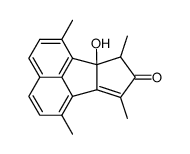 8H-Cyclopent[a]acenaphthylen-8-one, 6b,7-dihydro-6b-hydroxy-1,6,7,9-tetramethyl- Structure