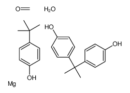 4-tert-butylphenol,formaldehyde,4-[2-(4-hydroxyphenyl)propan-2-yl]phenol,oxomagnesium Structure