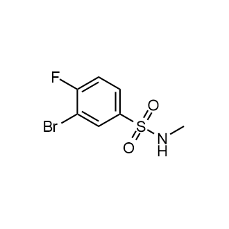 3-溴-4-氟-N-甲基苯磺酰胺结构式