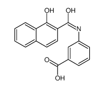 3-[(1-hydroxynaphthalene-2-carbonyl)amino]benzoic acid Structure