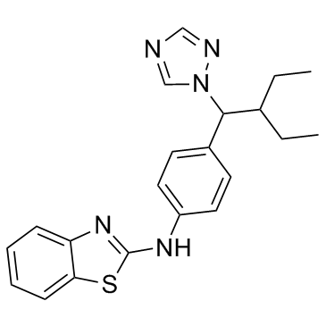 n-[4-[2-乙基-1-(1H-1,2,4-噻唑-1-基)丁基]苯基]-2-苯并噻唑胺结构式