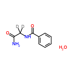 N-苯甲酰基甘氨酸-2,2-D2结构式